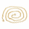 Brass Rolo Chain Necklaces X-MAK-F036-01G-3