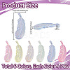 24Pcs 6 Colors UV Plating Acrylic Pendants FIND-PH0027-34B-2