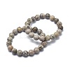 Natural Maifanite/Maifan Stone Bead Stretch Bracelets X-BJEW-K212-B-044-6