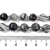 Natural Black Netstone Beads Strands G-G182-B32-03-5