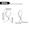 50Pcs 304 Stainless Steel Leverback Earring Findings STAS-UN0041-89-4