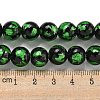 Handmade Silver/Gold Foil Lampwork Beads Strands LAMP-L079-07B-4