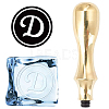 1Pc Golden Tone Brass Stamp Head DIY-CP0008-98G-1
