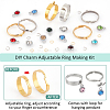  DIY Charm Adjustable Ring Making Kit STAS-NB0001-87-4