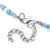 Synthetic Turquoise Starfish & Turtle & Seed Beaded Necklace for Women NJEW-JN04482-01-5