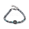 Cross Synthetic Non-magnetic Hematite Beaded Bracelets BJEW-Q334-07-2