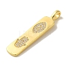 Brass Micro Pave Cubic Zirconia Pendants KK-Z042-15G-02-2