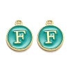 Golden Plated Alloy Enamel Charms ENAM-Q437-15F-1