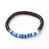 Polymer Clay Heishi Beads Stretch Bracelets BJEW-JB05811-2