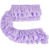 Gorgecraft 2 Yards 3 Layer Polyester Organza Ruffled Pleated Lace Flower Fabric Trim OCOR-GF0003-31B-1