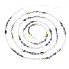 Glass Beaded Adjustable Waist Chains for Women AJEW-TA0005-78B-3