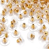 100 Pairs Brass Bullet Clutch Earring Backs KK-YW0001-32-2