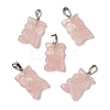 Natural Rose Quartz Pendants G-B127-09P-06-2