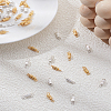 60Pcs 2 Colors Brass Screw Clasps KK-LP0001-96-1