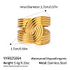 Adjustable 304 Stainless Steel Open Cuff Rings for Women NR2128-6