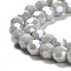 Electroplate Opaque Glass Beads Strands X-EGLA-A035-P8mm-A22-3