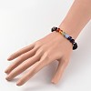 Natural Lava Rock Beaded Stretch Bracelets BJEW-JB02184-05-3