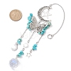 Alloy Hollow Moon Butterfly Hanging Ornaments HJEW-TA00173-02-3