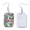 Abalone Shell/Paua Shell Dangle Earrings EJEW-K081-02D-2