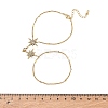 Summer 304 Stainless Steel Crystal Rhinestone Star Link Hand Chain Ring Bracelets for Women SA-CBAAE04-02G-4