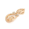 Brass Micro Pave Clear Cubic Zirconia European Dangle Charms Bails KK-Q026-14G-2