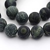 Frosted Natural Kambaba Jasper Beads Strands G-M272-14-8mm-1