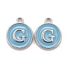 Platinum Plated Alloy Enamel Charms ENAM-S118-04G-P-1