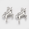 Tibetan Style Alloy Pendants X-TIBEP-T052-28AS-RS-1