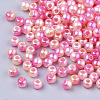Rainbow ABS Plastic Imitation Pearl Beads X-OACR-Q174-3mm-04-2