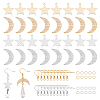 DIY Moon & Star Dangle Earring Making Kit DIY-UN0004-31-1