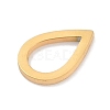 Golden Plated 304 Stainless Steel Charms STAS-K286-03K-G-2