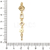 Tassel Brass Micro Pave Clear Cubic Zirconia Big Pendants KK-L271-01G-12-3