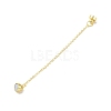 Brass Magnetic Clasp with Cable Safety Chain KK-F839-035G-2