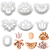 CRASPIRE 7Pcs 7 Styles Flower & Oval Resin Clay Cutters DIY-CP0010-34-1