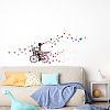 Translucent PVC Self Adhesive Wall Stickers STIC-WH0015-068-4