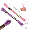 6Bundles Polyester Embroidery Floss OCOR-YW0001-25D-3