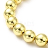 Rack Plating Brass Round Bead Slider Bracelets for Women BJEW-M232-01G-D-3