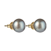 Natural Pearl Rondelle Stud Earrings EJEW-JE04585-02-2