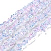 Spray Painted Transparent Glass Beads Strands X-GLAA-P060-01A-16-1
