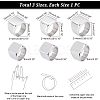 3Pcs 3 Size 304 Stainless Steel Rectangle Signet Finger Rings RJEW-UN0001-26P-3