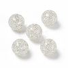 Transparent Crackle Acrylic Bead OACR-H019-02B-1