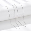 1MM 304 Stainless Steel Cable Chain Necklaces NJEW-T016-15P-1