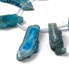 Dyed Natural Agate Nuggets Beads Strands G-E331-08F-01-3