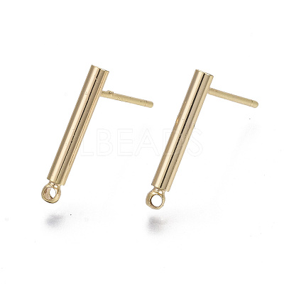 Brass Stud Earring Findings X-KK-R132-058-NF-1