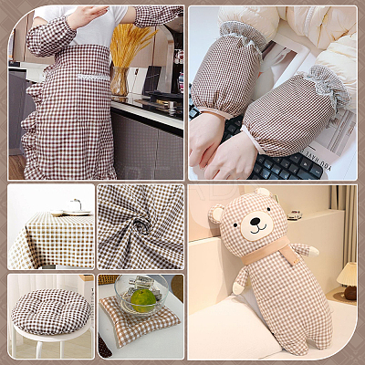 Tartan Cotton Fiber Fabric DIY-WH0504-685E-1
