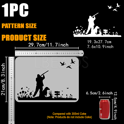 Plastic Hollow Out Drawing Painting Stencils Templates DIY-WH0396-846-1
