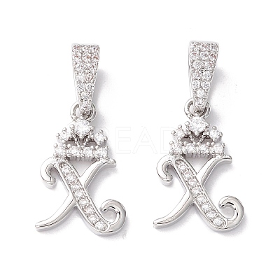 Eco-Friendly Brass Micro Pave Cubic Zirconia Pendants KK-K265-01P-X-1