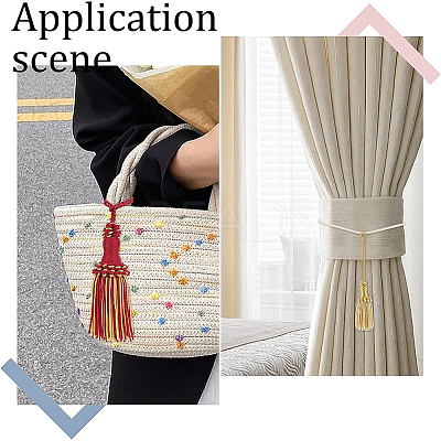 5Pcs 5 Colors Polyester Tassel Pendant Decorations DIY-BC0005-62-1
