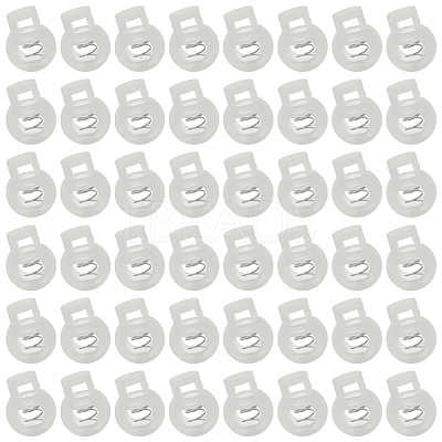 50Pcs PP Plastic Iron Spring Cord Locks KY-CN0002-36A-1