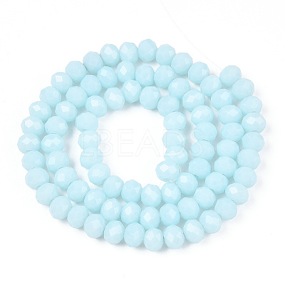 Opaque Solid Color Glass Beads Strands LS-EGLA-A034-P8mm-D06-1